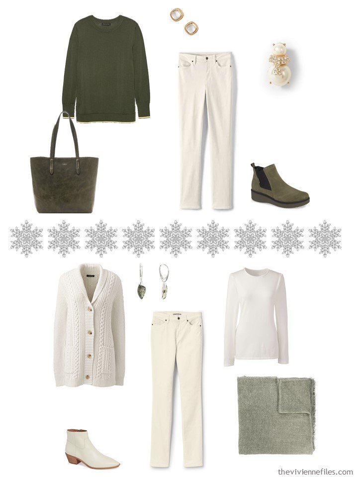 10. Accessorizing a Winter White capsule wardrobe with Terrarium Moss