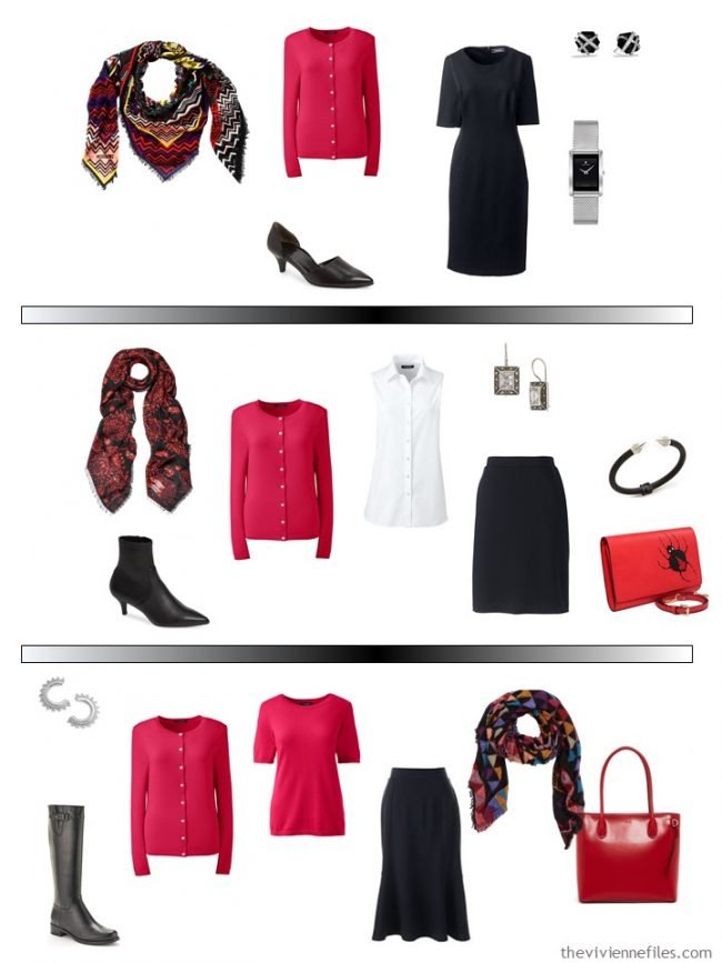 13. 3 ways to wear a red cardigan in a capsule wardrobe