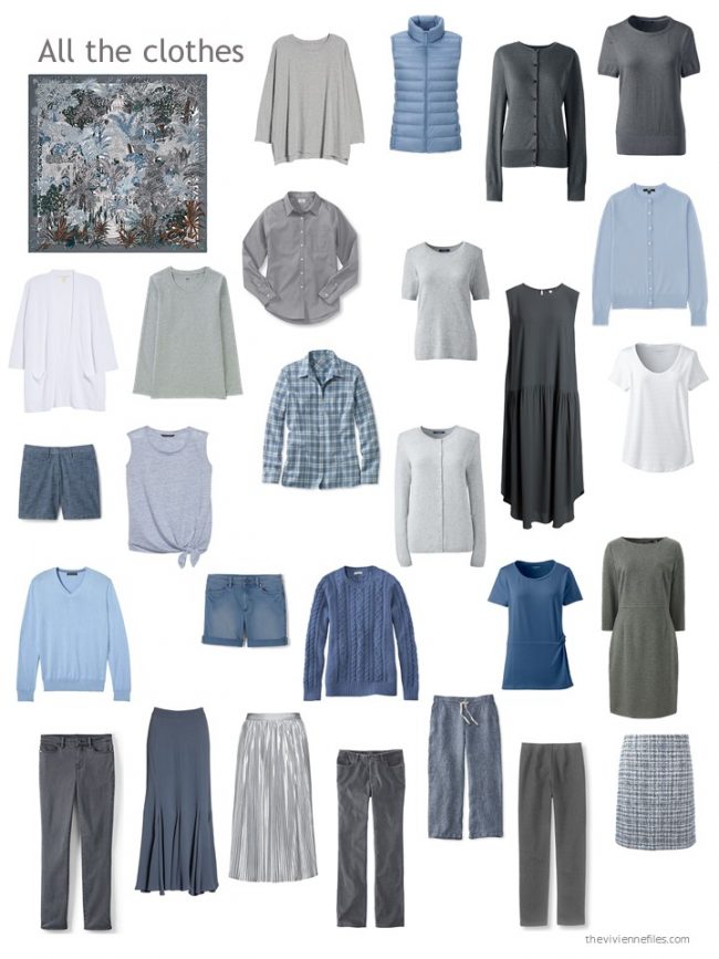 24. capsule wardrobe in shades of grey and blue