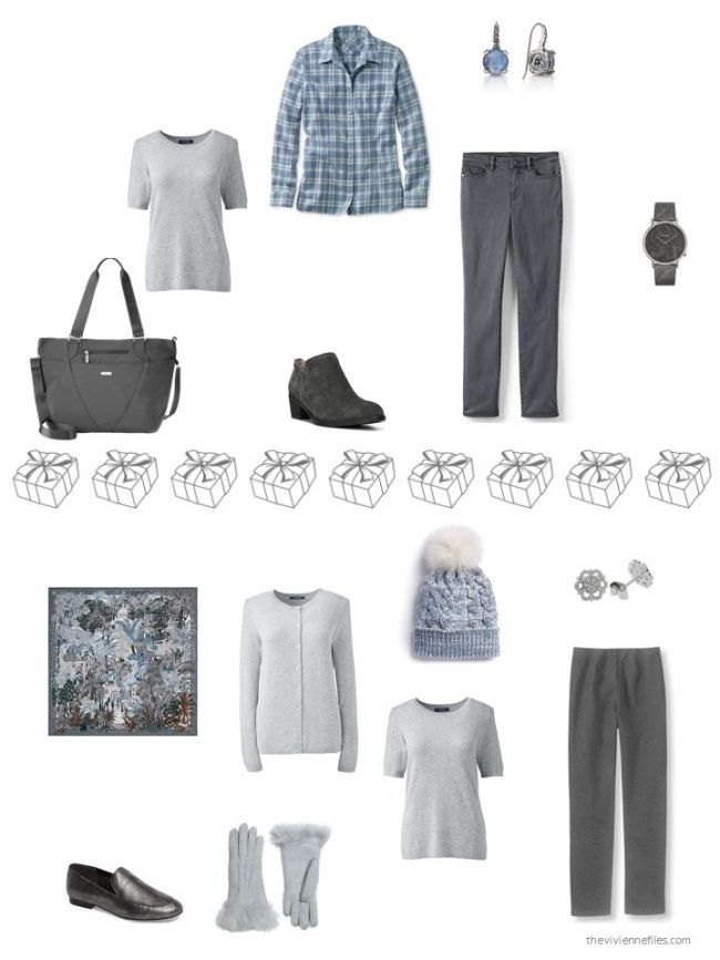 27. 2 ways to wear a grey cashmere tee from a capsule wardrobe