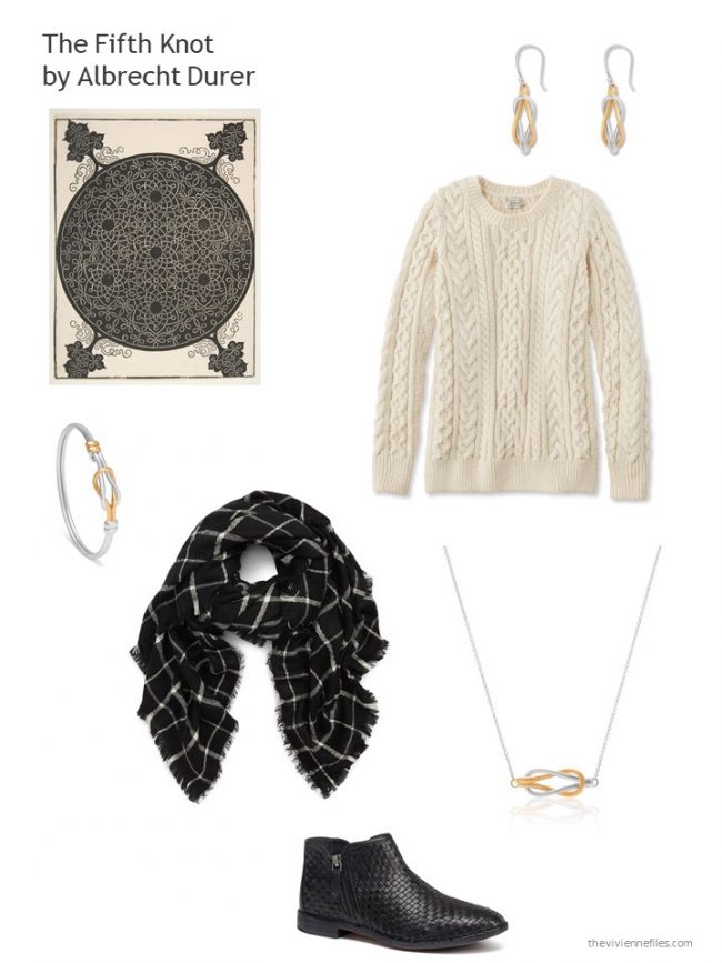 6. Neutral sweater with related accessories