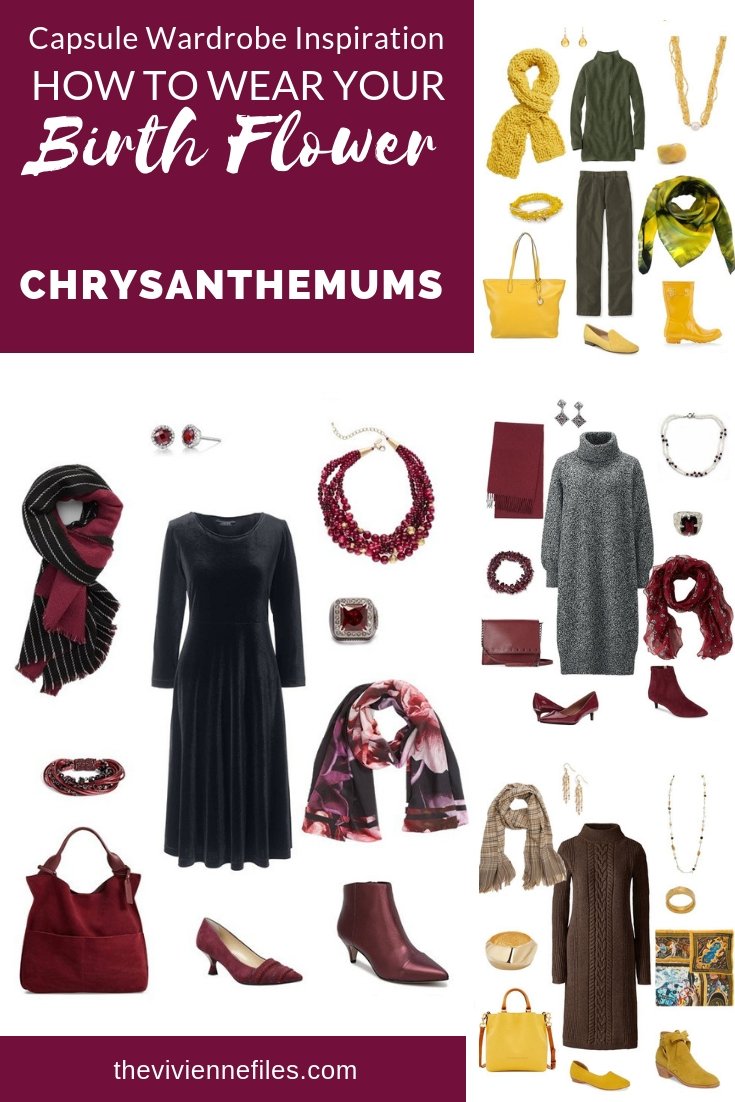 A TRAVEL CAPSULE WARDROBE INSPIRED BY CHRYSANTHEMUMS - THE BIRTH FLOWER FOR NOVEMBER