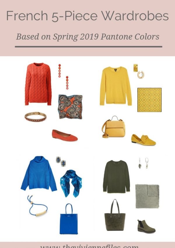FRENCH 5-PIECE WARDROBES BASED ON PANTONE SPRING 2019 COLORS
