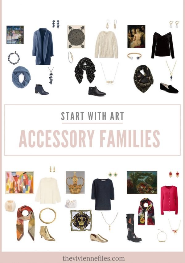 START WITH ART TO BUILD AN OUTFIT OR ACCESSORY FAMILIES