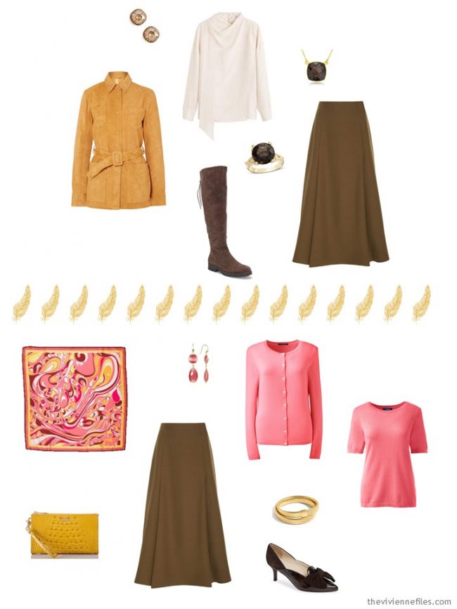 13. 2 ways to wear a brown sweater in a capsule wardrobe