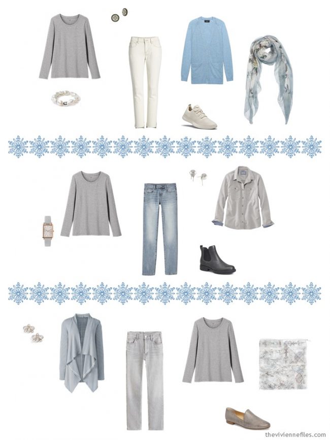 13. adding a grey tee shirt to a capsule wardrobe