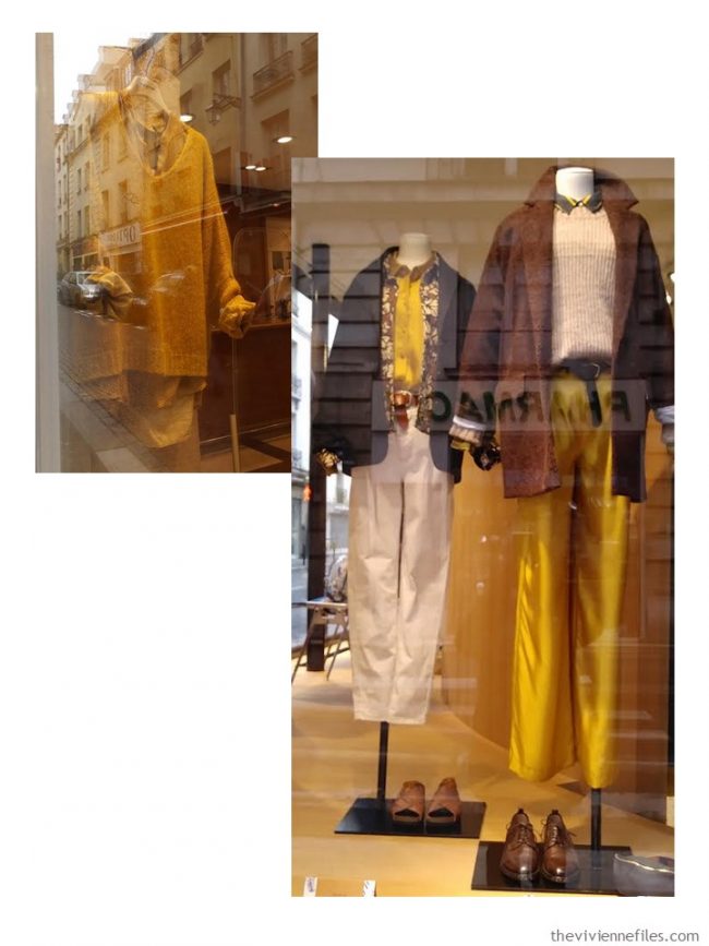 2. goldenrod clothes in Paris store windows