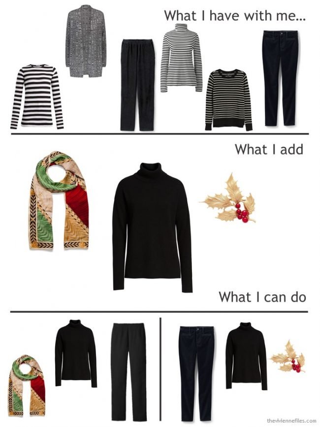 5. adding a black cashmere turtleneck to a travel capsule wardrobe