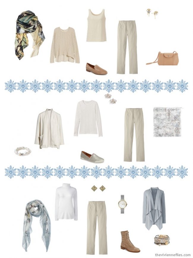 5. adding beige pants to a capsule wardrobe