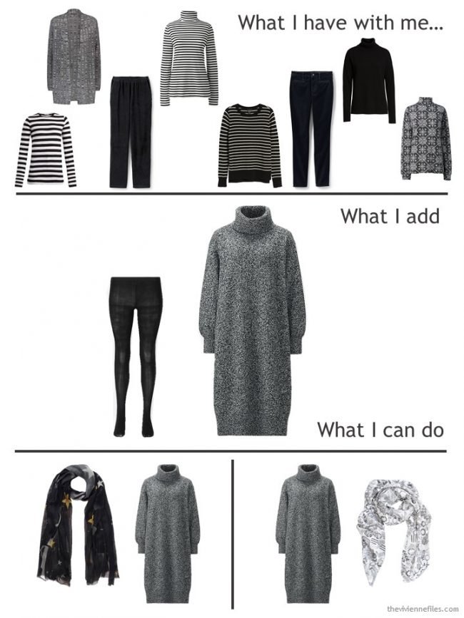 7. adding a dress to a travel capsule wardrobe