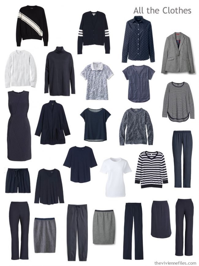 7. capsule wardrobe in navy and white