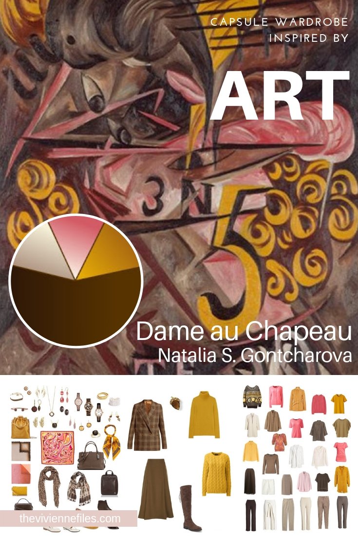 CREATE A TRAVEL CAPSULE WARDROBE INSPIRED BY “DAME AU CHAPEAU” BY NATALIA GONTCHAROVA