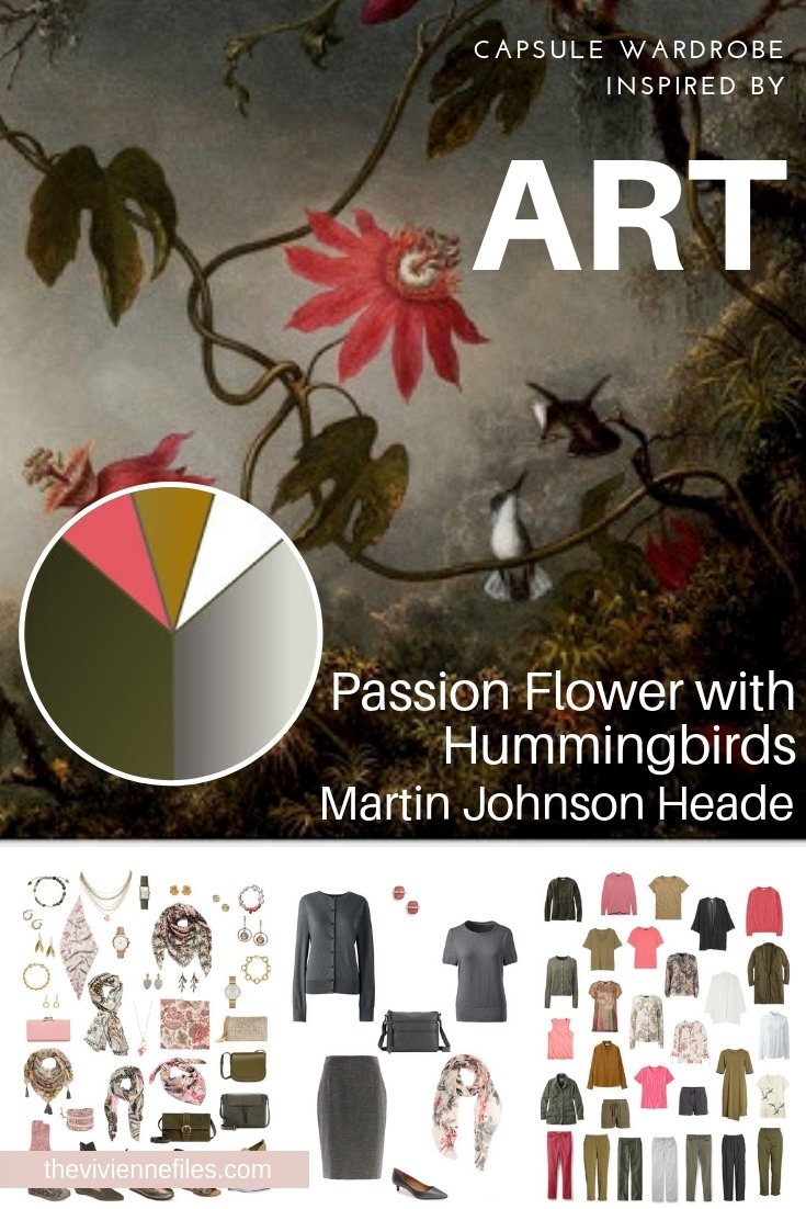 A CAPSULE WARDROBE INSPIRED BY “PASSION FLOWER WITH HUMMINGBIRDS” BY MARTIN JOHNSON HEADE