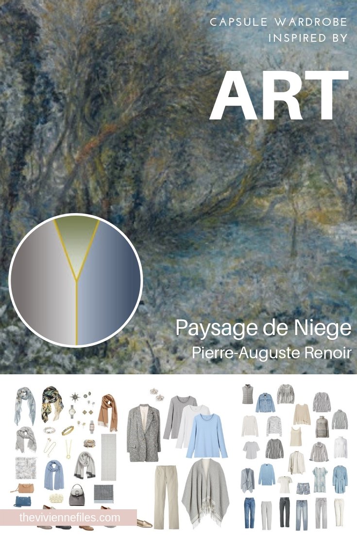 CREATE A CAPSULE WARDROBE INSPIRED BY “PAYSAGE DE NEIGE” BY PIERRE-AUGUSTE RENOIR
