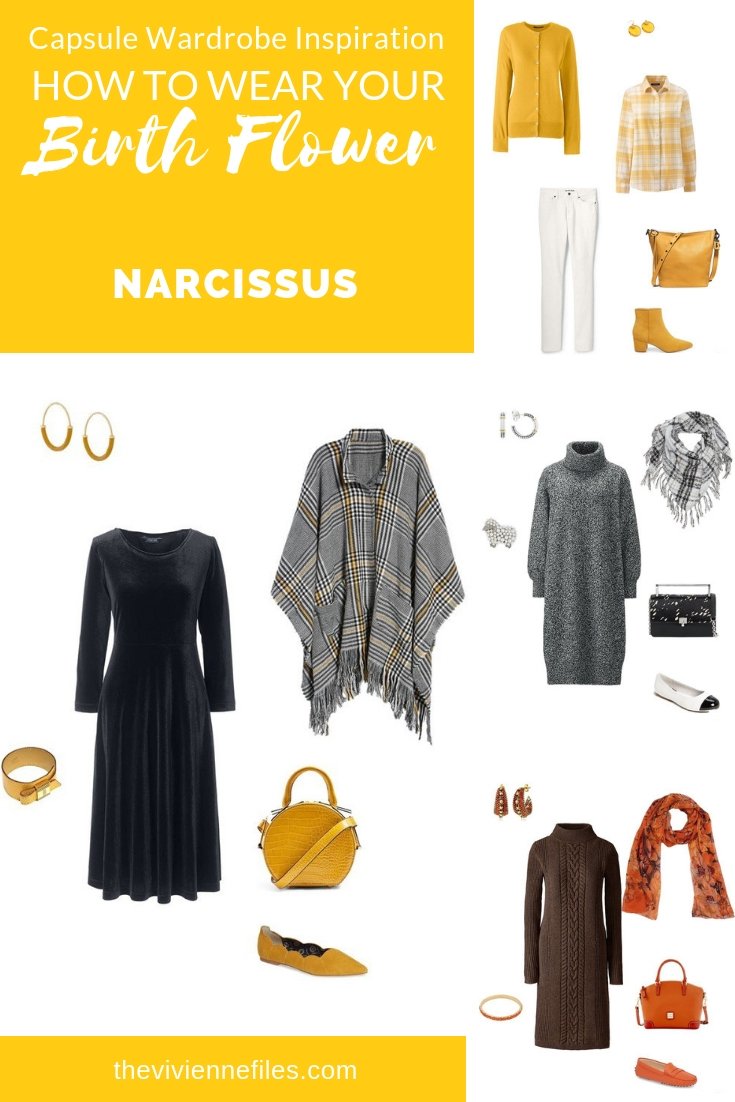 CREATE A CAPSULE WARDROBE INSPIRED BY NARCISSUS - BIRTH FLOWER FOR DECEMBER