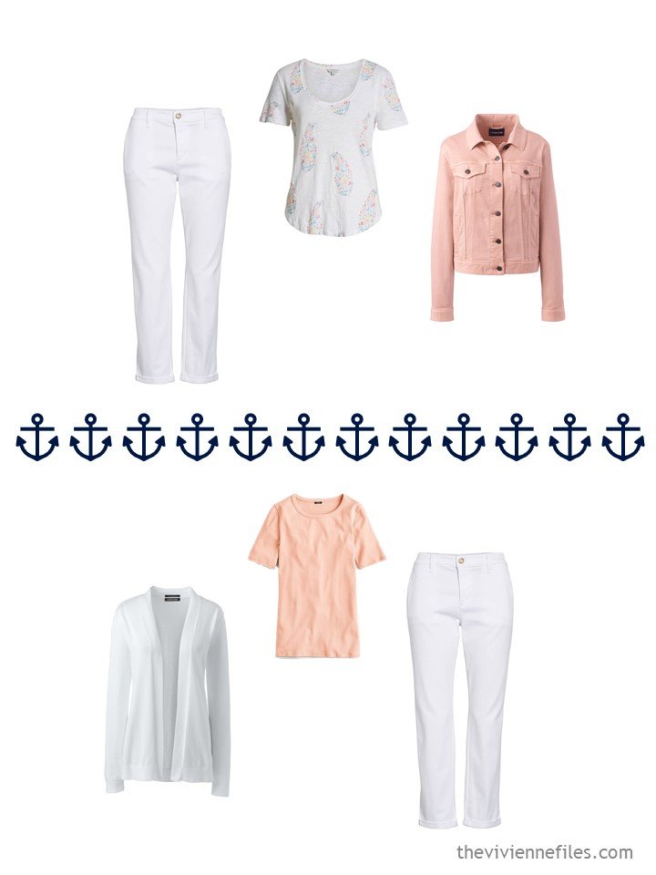 15. 2 ways to wear white pants from a travel capsule wardrobe