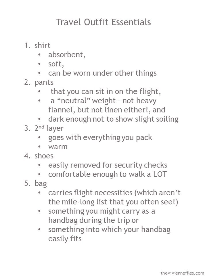 2. guidelines for a travel outfit