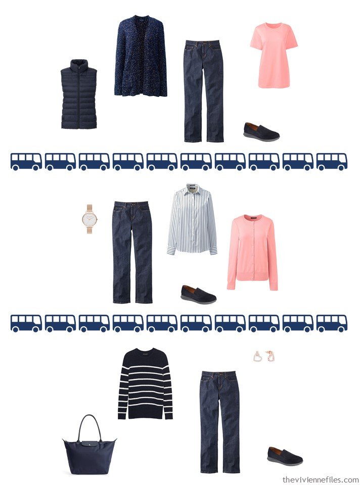 21. 3 ways to wear dark wash jeans from a travel capsule wardrobe