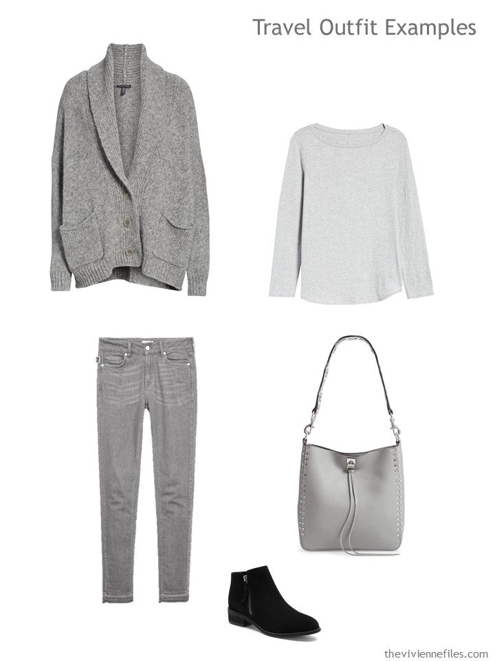 5. grey travel outfit