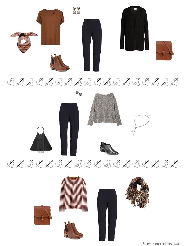 7. 3 ways to wear black pants from a travel capsule wardrobe