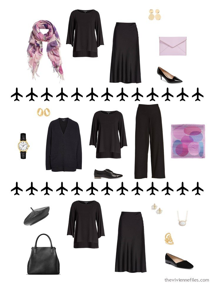 8. 3 ways to wear a black top from a travel capsule wardrobe