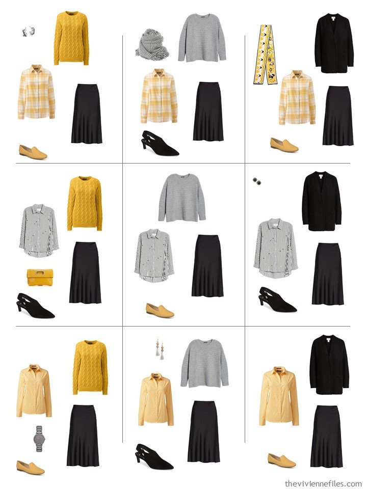 8. 9 ways to wear a black skirt from a travel capsule wardrobe