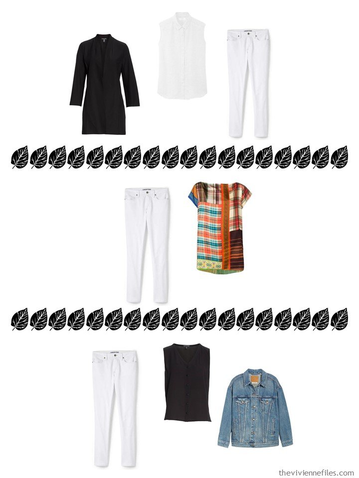 12. 3 ways to wear white jeans from a 4 by 4 Wardrobe