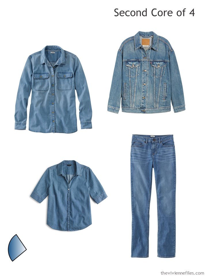 3. denim core of 4 garments