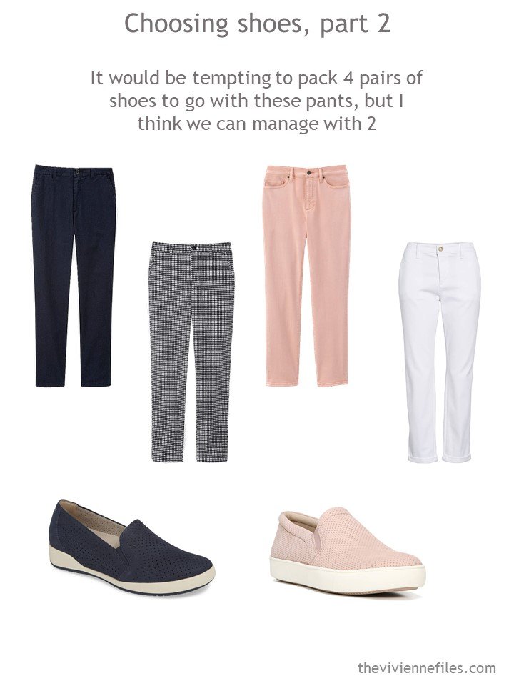 4. Choosing casual shoes for a travel capsule wardrobe