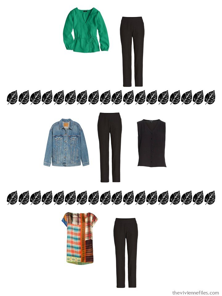 7. 3 ways to wear black pants from a 4 by 4 Wardrobe