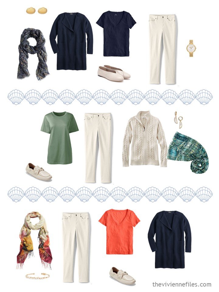 8. 3 ways to wear beige jeans from a travel capsule wardrobe