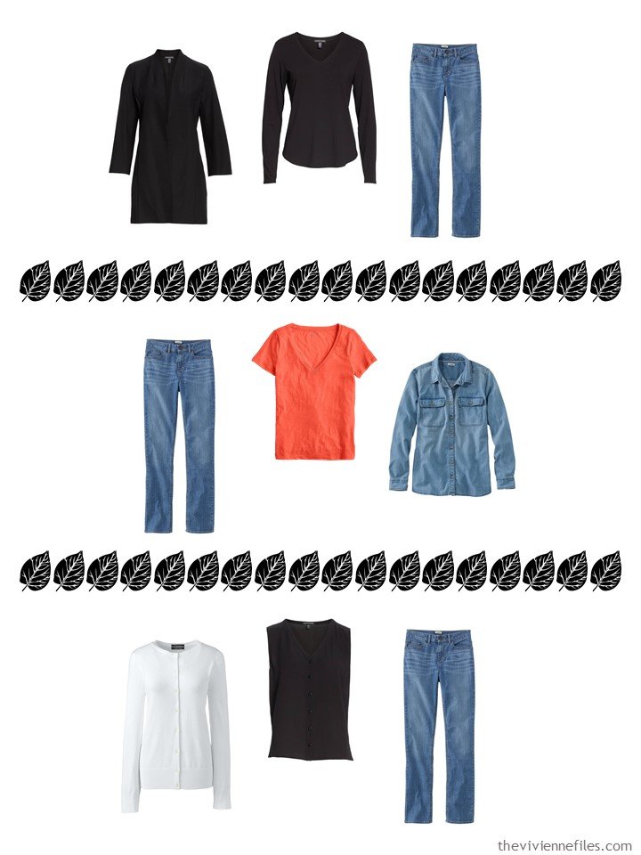 9. 3 ways to wear jeans from a 4 by 4 Wardrobe