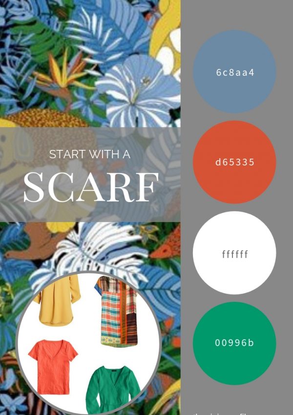 CAN YOU HAVE TOO MANY NEUTRALS? START WITH A SCARF – THE TROPICAL SCARF BY PIG, CHICKEN & COW