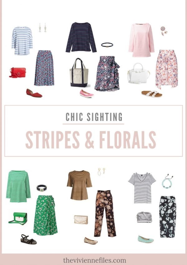 CHIC SIGHTING: STRIPED TEE SHIRT & FLORAL SKIRT