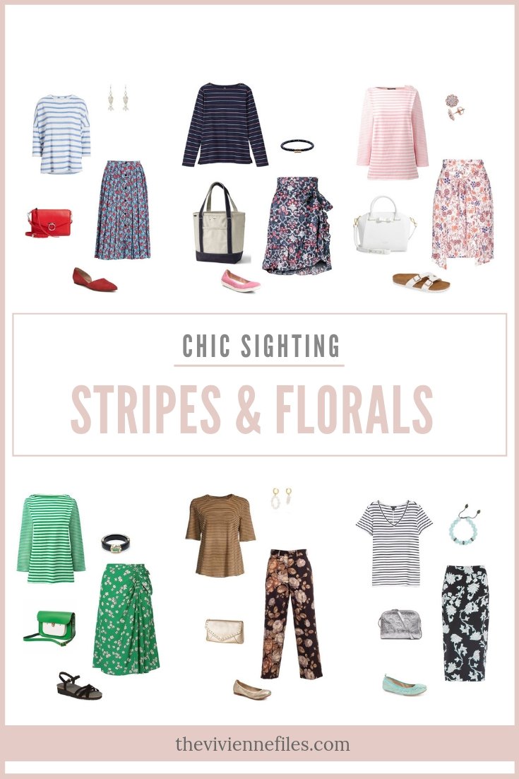 CHIC SIGHTING: STRIPED TEE SHIRT & FLORAL SKIRT