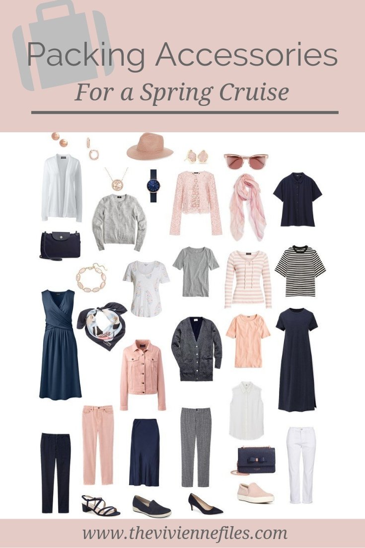 Packing Accessories for a Cruise, in a Navy, Blush, Grey and White ...