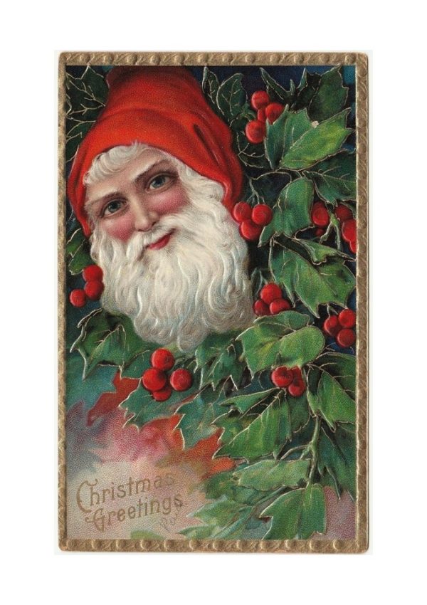 antique Santa Christmas postcard