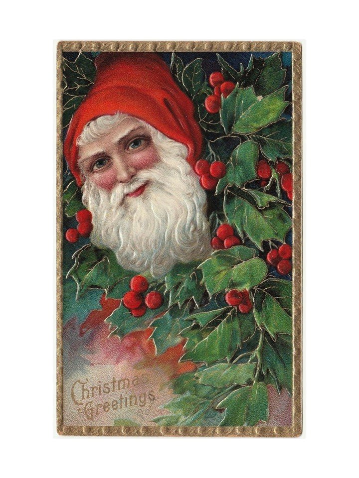antique Santa Christmas postcard