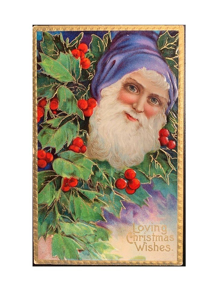 antique Santa Christmas postcard