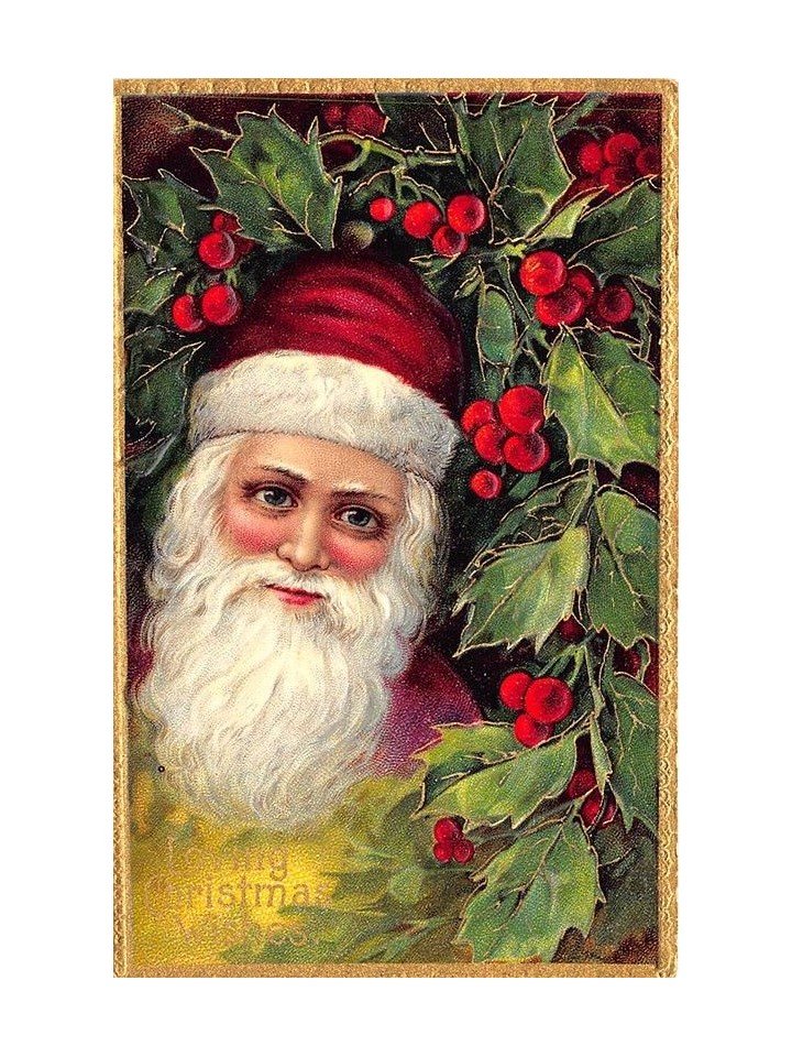 Santa Claus Christmas antique postcard