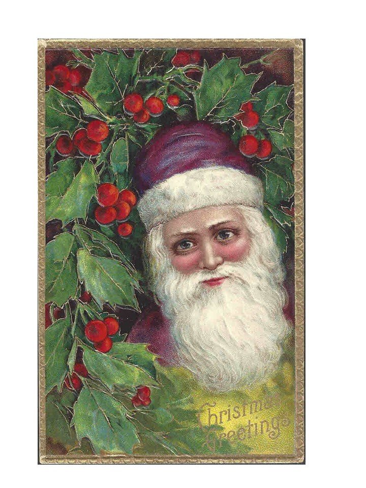 antique Santa Christmas postcard