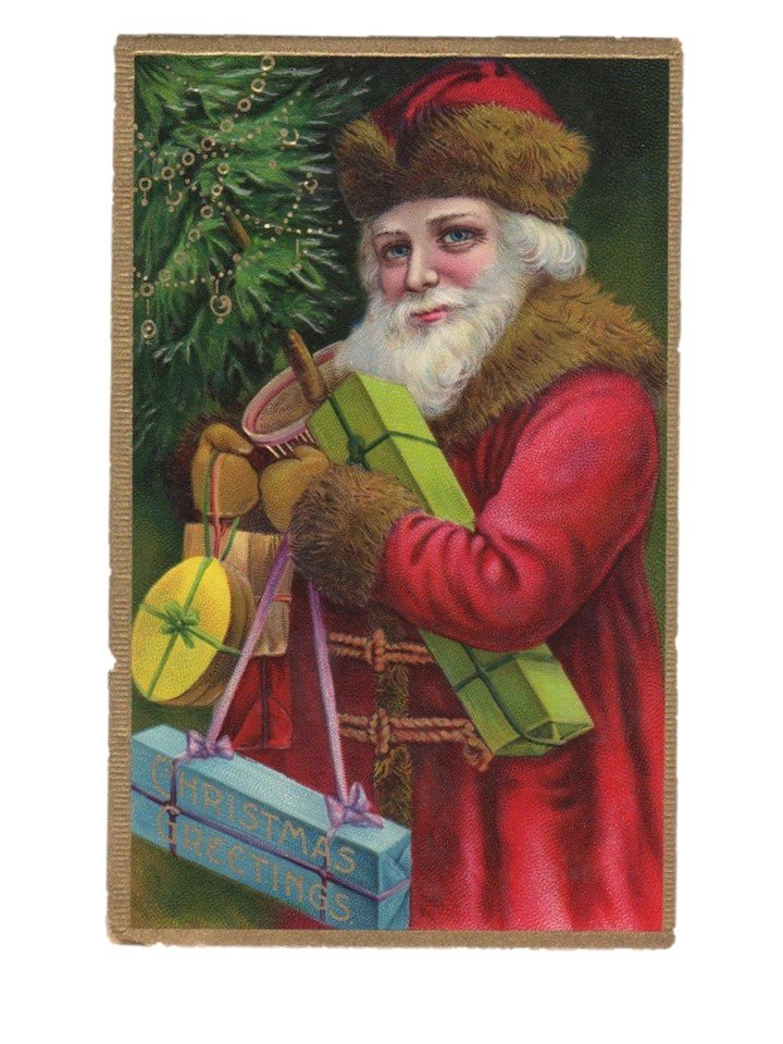 Christmas Santa antique postcard