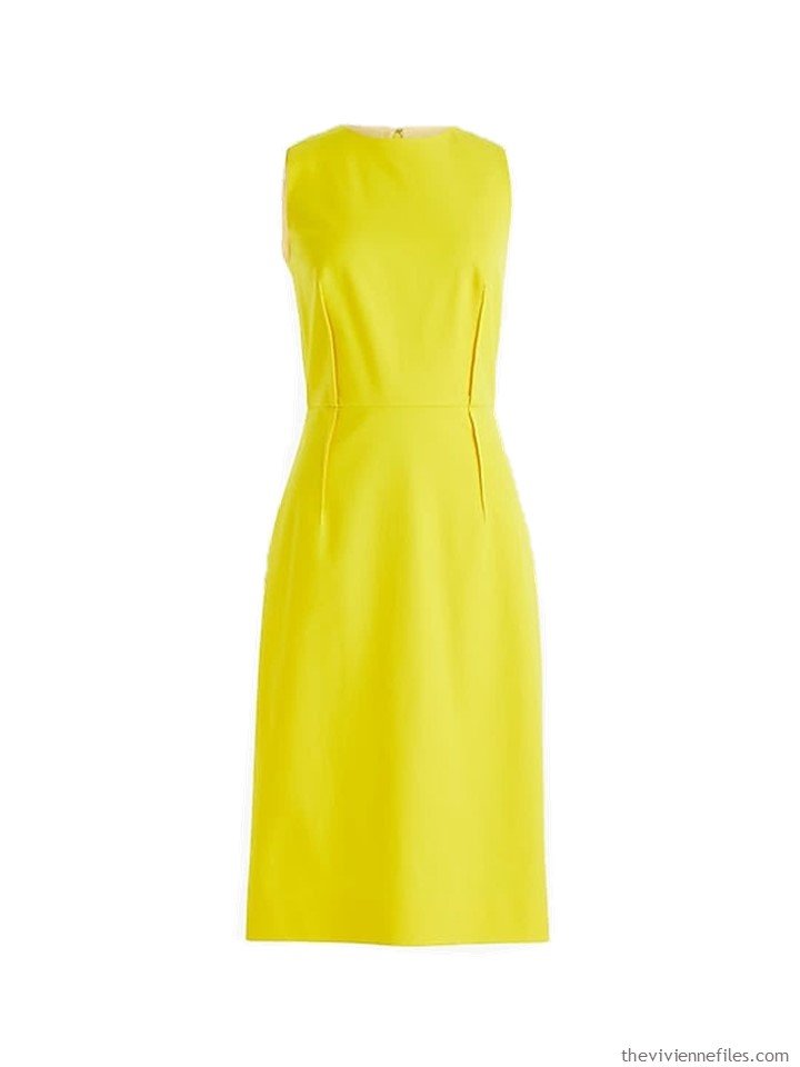 1. a yellow sleeveless dress