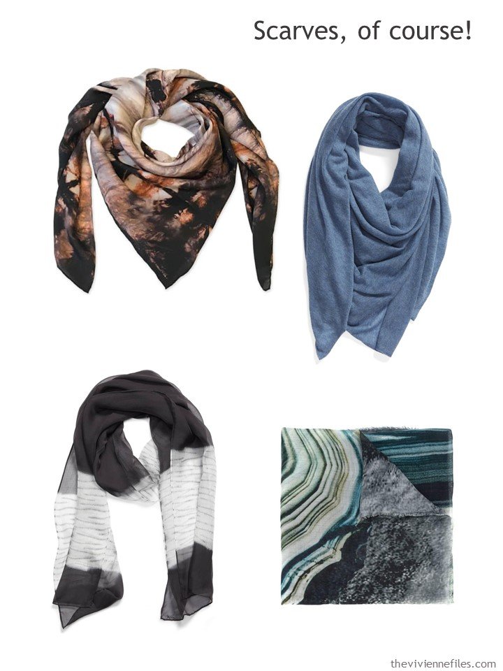 10. adding scarves to a capsule wardrobe