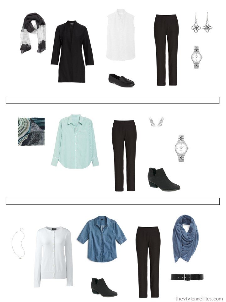 15. 3 ways to wear black pants from a capsule wardrobe