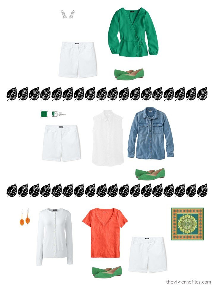 17. 3 ways to wear white shorts from a capsule wardrobe