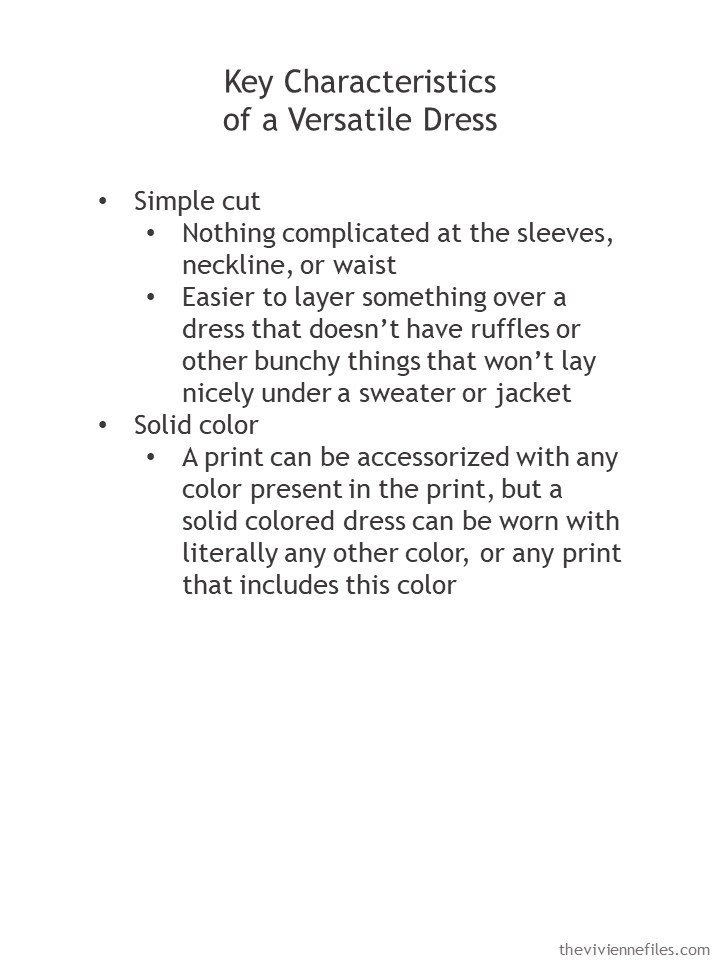 2. guidelines for an accent-colored dress