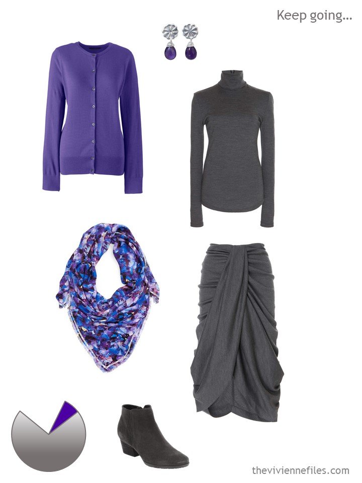 5. grey and ultraviolet outfit