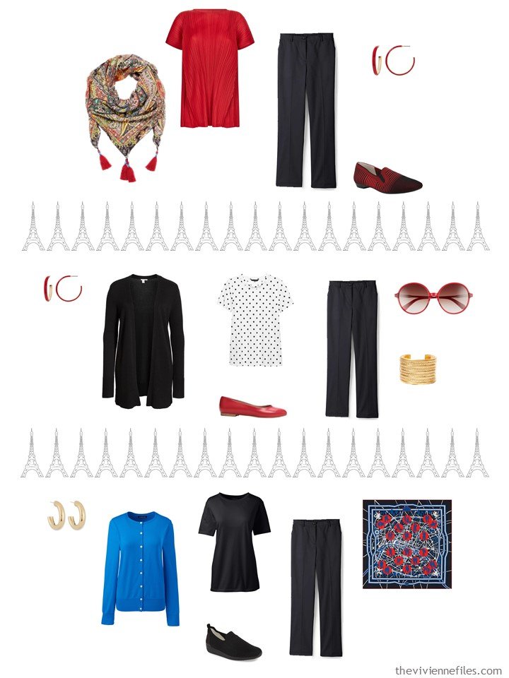 6. 3 ways to wear black pants from a travel capsule wardrobe