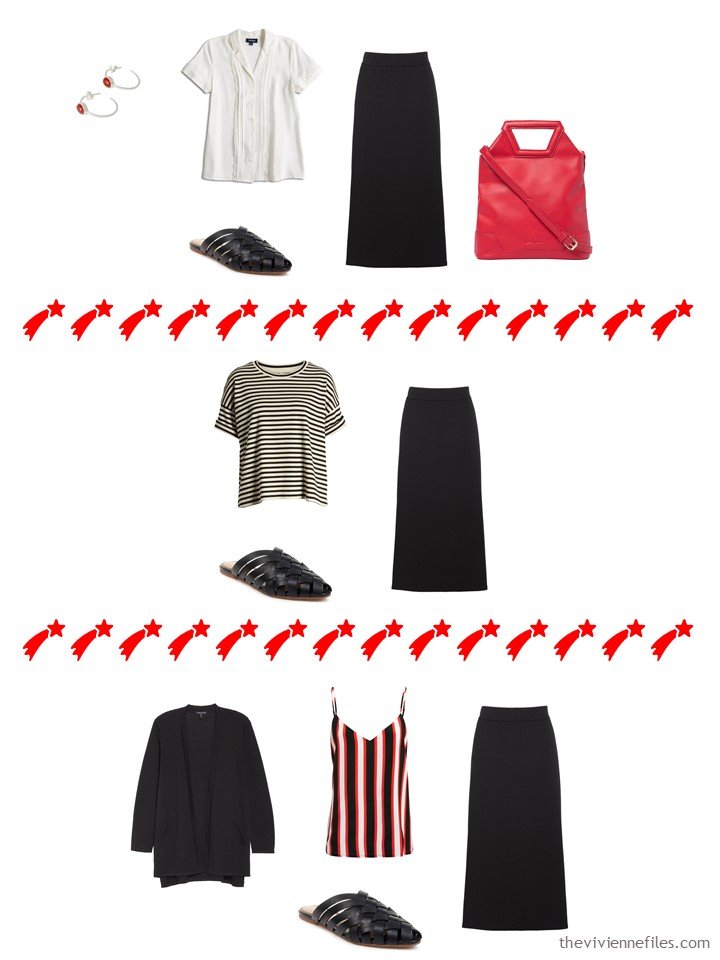 10. 3 ways to wear a black skirt from a travel capsule wardrobe